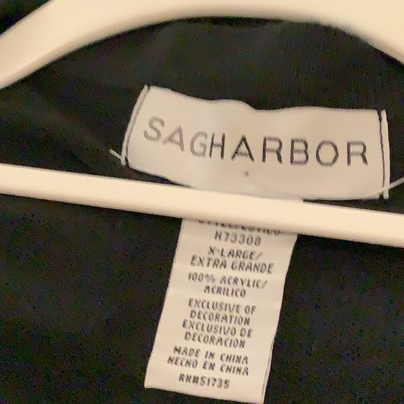 Sequin Cardigan w/ built in matching shirt Holiday black &/gold & silver XL - Picture 12 of 15